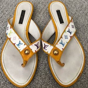Authentic Louis Vuitton multicolor sandals 35